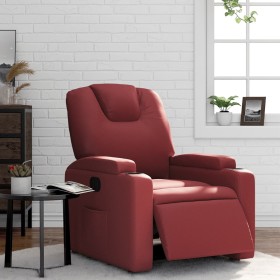 Sillón reclinable eléctrico de cuero sintético rojo tinto de , Sillones - Ref: Foro24-3204420, Precio: 264,99 €, Descuento: %