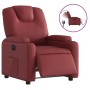 Sillón reclinable eléctrico de cuero sintético rojo tinto de , Sillones - Ref: Foro24-3204420, Precio: 264,82 €, Descuento: %