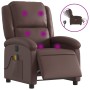 Brown synthetic leather electric reclining massage chair by , Armchairs - Ref: Foro24-3204221, Price: 265,97 €, Discount: %