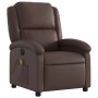 Brown synthetic leather electric reclining massage chair by , Armchairs - Ref: Foro24-3204221, Price: 280,53 €, Discount: %