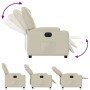 Sillón reclinable eléctrico de cuero sintético crema de , Sillones - Ref: Foro24-3204417, Precio: 237,37 €, Descuento: %