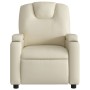 Sillón reclinable eléctrico de cuero sintético crema de , Sillones - Ref: Foro24-3204417, Precio: 237,37 €, Descuento: %