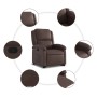 Brown synthetic leather lift-up recliner by , Armchairs - Ref: Foro24-3204228, Price: 357,92 €, Discount: %