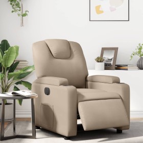 Sillón reclinable eléctrico de cuero sintético color capuchino de , Sillones - Ref: Foro24-3204422, Precio: 253,89 €, Descuen...