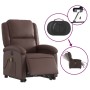 Brown synthetic leather electric lift massage chair by , Armchairs - Ref: Foro24-3204249, Price: 340,31 €, Discount: %