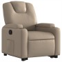 Sillón reclinable elevable cuero artificial color capuchino de , Sillones - Ref: Foro24-3204436, Precio: 272,20 €, Descuento: %