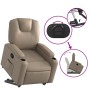 Sillón reclinable elevable cuero artificial color capuchino de , Sillones - Ref: Foro24-3204436, Precio: 272,20 €, Descuento: %