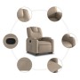 Sillón reclinable elevable cuero artificial color capuchino de , Sillones - Ref: Foro24-3204436, Precio: 272,20 €, Descuento: %