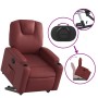 Sillón reclinable elevable cuero artificial rojo tinto de , Sillones - Ref: Foro24-3204434, Precio: 291,13 €, Descuento: %