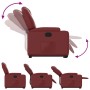 Sillón reclinable elevable cuero artificial rojo tinto de , Sillones - Ref: Foro24-3204434, Precio: 291,13 €, Descuento: %