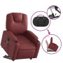 Sillón reclinable de masaje de pie cuero artificial rojo tinto de , Sillones - Ref: Foro24-3204441, Precio: 289,37 €, Descuen...