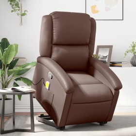 Brown Faux Leather Foot Massage Recliner by , Armchairs - Ref: Foro24-3204235, Price: 300,66 €, Discount: %