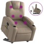 Sillón reclinable masaje pie cuero artificial color capuchino de , Sillones - Ref: Foro24-3204443, Precio: 298,25 €, Descuent...