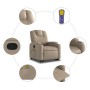 Sillón reclinable masaje pie cuero artificial color capuchino de , Sillones - Ref: Foro24-3204443, Precio: 298,25 €, Descuent...