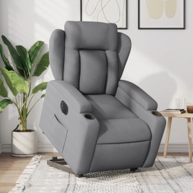 Sillón eléctrico reclinable elevable de tela gris claro de , Sillones - Ref: Foro24-3204506, Precio: 317,99 €, Descuento: %