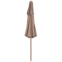 Two-story wooden pole umbrella 270 cm taupe by vidaXL, Umbrellas - Ref: Foro24-44520, Price: 109,30 €, Discount: %