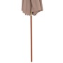 Two-story wooden pole umbrella 270 cm taupe by vidaXL, Umbrellas - Ref: Foro24-44520, Price: 109,30 €, Discount: %