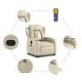 Sillón reclinable de masaje de pie cuero artificial color crema de , Sillones - Ref: Foro24-3204552, Precio: 311,33 €, Descue...