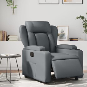 Sillón reclinable eléctrico de cuero sintético gris de , Sillones - Ref: Foro24-3204533, Precio: 271,97 €, Descuento: %