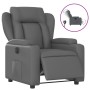 Sillón reclinable eléctrico de cuero sintético gris de , Sillones - Ref: Foro24-3204533, Precio: 292,52 €, Descuento: %