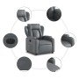 Sillón reclinable eléctrico de cuero sintético gris de , Sillones - Ref: Foro24-3204533, Precio: 292,52 €, Descuento: %