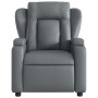 Sillón reclinable eléctrico de cuero sintético gris de , Sillones - Ref: Foro24-3204533, Precio: 292,52 €, Descuento: %