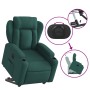 Sillón eléctrico reclinable elevable de tela verde oscuro de , Sillones - Ref: Foro24-3204512, Precio: 328,78 €, Descuento: %