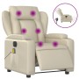 Cremefarbener elektrisch verstellbarer Massagesessel aus Kunstleder von , Sessel - Ref: Foro24-3204538, Preis: 289,99 €, Raba...