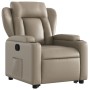 Sillón reclinable elevable cuero artificial color capuchino de , Sillones - Ref: Foro24-3204550, Precio: 289,35 €, Descuento: %