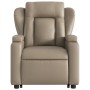 Sillón reclinable elevable cuero artificial color capuchino de , Sillones - Ref: Foro24-3204550, Precio: 289,35 €, Descuento: %