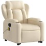 Sillón de masaje eléctrico reclinable elevable tela crema de , Sillones - Ref: Foro24-3204527, Precio: 348,53 €, Descuento: %