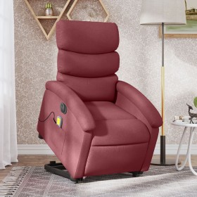 Sillón de masaje elevable eléctrico tela rojo tinto de , Sillones - Ref: Foro24-3204017, Precio: 308,88 €, Descuento: %