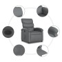 Sillón reclinable eléctrico de cuero sintético gris de , Sillones - Ref: Foro24-3204029, Precio: 266,61 €, Descuento: %