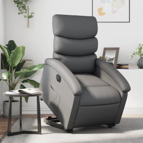 Gray Faux Leather Power Lift Recliner by , Armchairs - Ref: Foro24-3204057, Price: 319,28 €, Discount: %