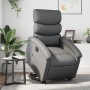 Sillón reclinable elevable eléctrico de cuero sintético gris de , Sillones - Ref: Foro24-3204057, Precio: 319,62 €, Descuento: %