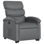 Sillón reclinable elevable eléctrico de cuero sintético gris de , Sillones - Ref: Foro24-3204057, Precio: 319,62 €, Descuento: %