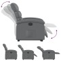 Sillón reclinable elevable eléctrico de cuero sintético gris de , Sillones - Ref: Foro24-3204057, Precio: 319,62 €, Descuento: %