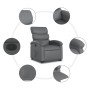 Sillón reclinable elevable eléctrico de cuero sintético gris de , Sillones - Ref: Foro24-3204057, Precio: 319,62 €, Descuento: %