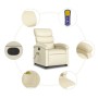 Electric lifting massage chair cream synthetic leather by , Armchairs - Ref: Foro24-3204062, Price: 323,31 €, Discount: %