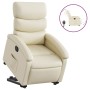 Sillón reclinable elevable eléctrico de cuero sintético crema de , Sillones - Ref: Foro24-3204055, Precio: 318,05 €, Descuent...