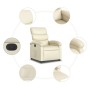 Sillón reclinable elevable eléctrico de cuero sintético crema de , Sillones - Ref: Foro24-3204055, Precio: 318,05 €, Descuent...