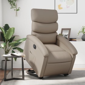 Sillón elevable eléctrico cuero artificial capuchino de , Sillones - Ref: Foro24-3204060, Precio: 315,99 €, Descuento: %