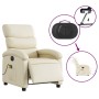 Cream synthetic leather electric reclining massage chair by , Armchairs - Ref: Foro24-3204034, Price: 266,83 €, Discount: %