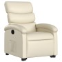 Sillón reclinable elevable cuero artificial color crema de , Sillones - Ref: Foro24-3204041, Precio: 282,74 €, Descuento: %