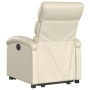 Sillón reclinable elevable cuero artificial color crema de , Sillones - Ref: Foro24-3204041, Precio: 282,74 €, Descuento: %