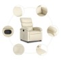 Sillón reclinable elevable cuero artificial color crema de , Sillones - Ref: Foro24-3204041, Precio: 282,74 €, Descuento: %