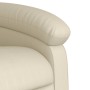 Sillón reclinable elevable cuero artificial color crema de , Sillones - Ref: Foro24-3204041, Precio: 282,74 €, Descuento: %