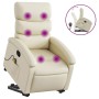 Cream-colored artificial leather foot massage recliner by , Armchairs - Ref: Foro24-3204048, Price: 284,10 €, Discount: %