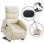 Cream-colored artificial leather foot massage recliner by , Armchairs - Ref: Foro24-3204048, Price: 284,10 €, Discount: %