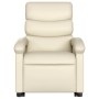 Cream-colored artificial leather foot massage recliner by , Armchairs - Ref: Foro24-3204048, Price: 284,10 €, Discount: %